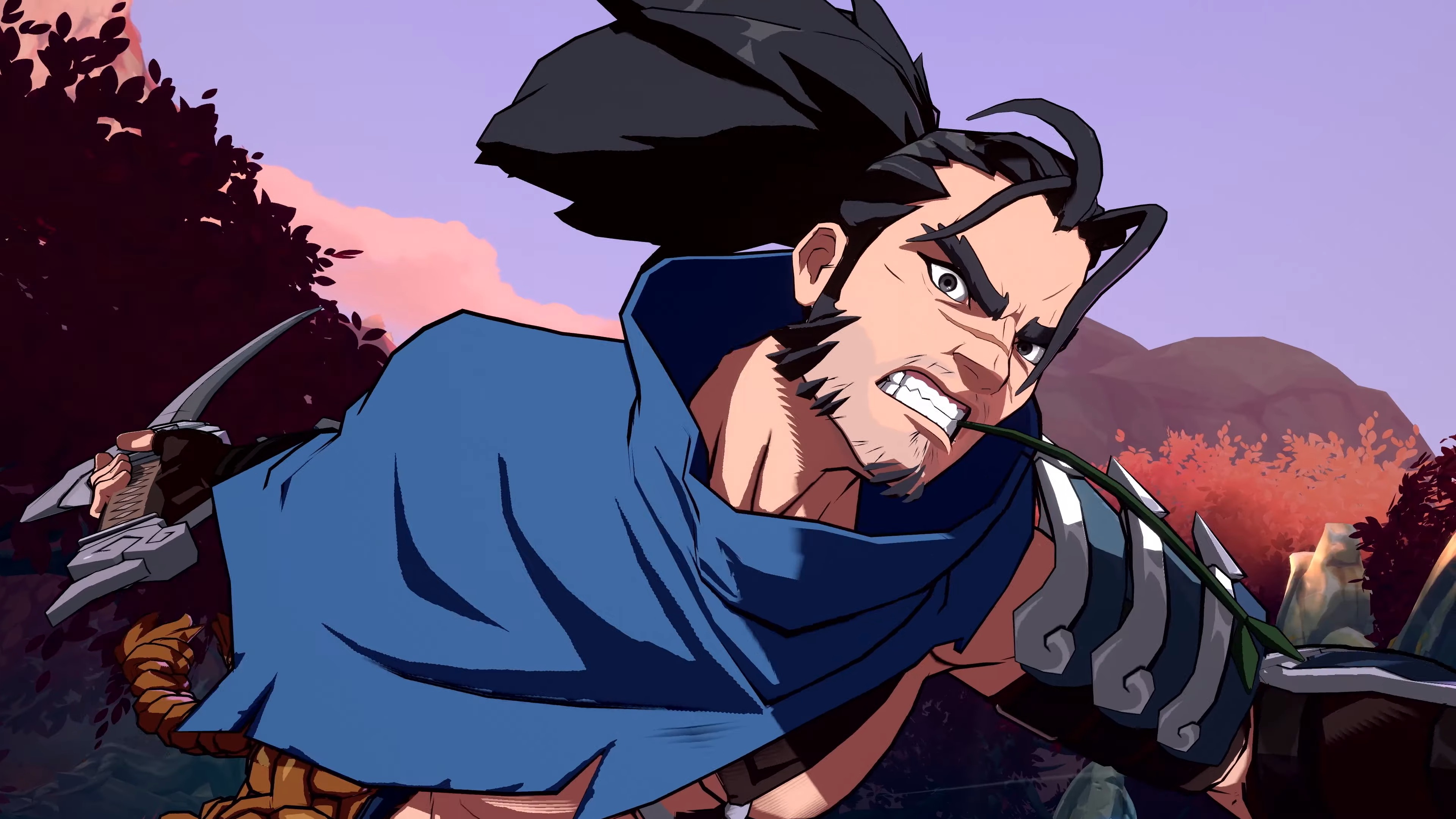 A close-up shot of Yasuo swinging his katana in a still from Project L