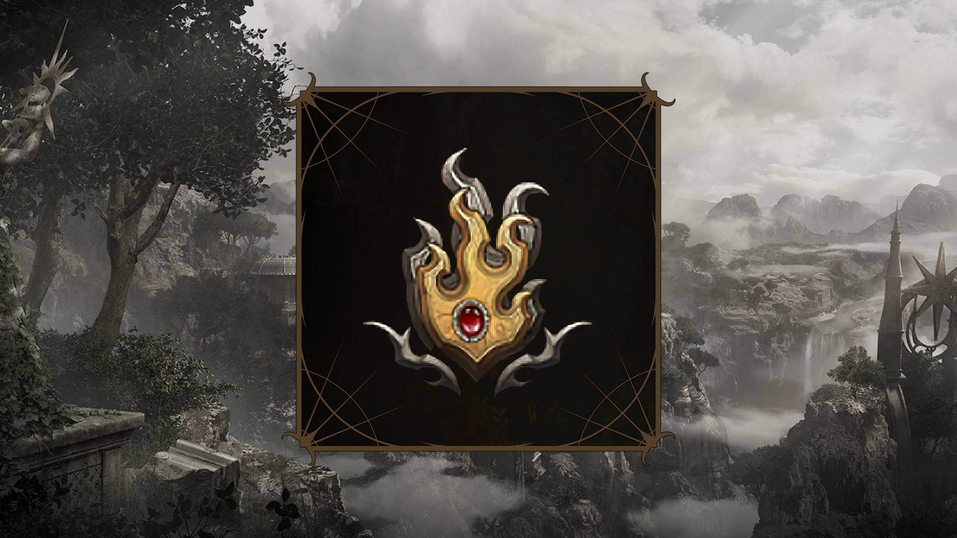 Sorcerer class emblem from Baldur’s Gate 3 over a grey tone backdrop.